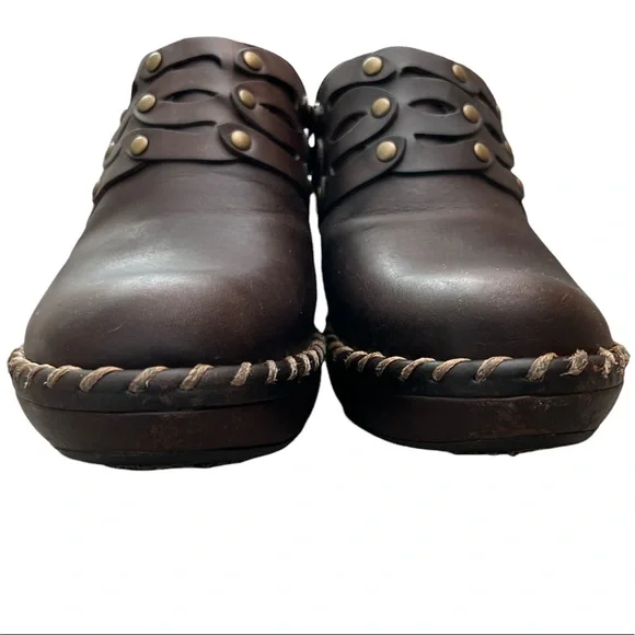 FRYE Mules Brown Leather Slip on Shoes Size 7 - Picture 9 of 11